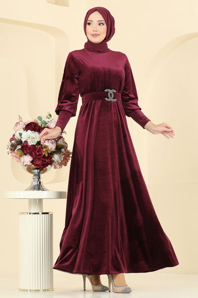 M.E.Y. - Dress 2414MEY846-MS Burgundy - 397368