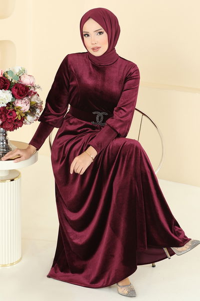 M.E.Y. - Dress 2414MEY846-MS Burgundy - 397369