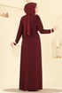 Dress 2455ANT466-MS Burgundy - Thumbnail