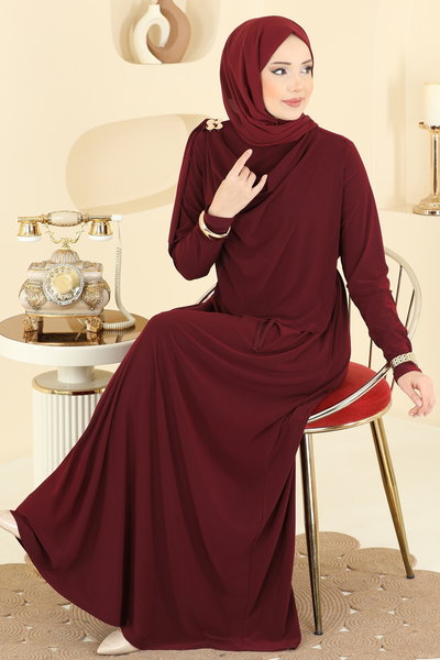 A.N.T. - Dress 2455ANT466-MS Burgundy - 425463