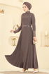 الفستان بيج غامق 2460ANT466-MS - Thumbnail