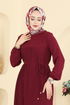 Dress 2465MSZ1172-MS Burgundy - Thumbnail