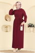 Dress 2465MSZ1172-MS Burgundy - Thumbnail