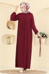 Dress 2465MSZ1172-MS Burgundy - Thumbnail