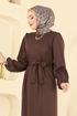 الفستان بني 25008UKB139-MS - Thumbnail