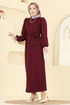 Dress 25008UKB139-MS Burgundy - Thumbnail