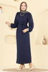 Dress 25008UKB139-MS Navy Blue - Thumbnail