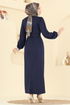 Dress 25008UKB139-MS Navy Blue - Thumbnail