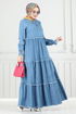 Dress 25018MTS1094-MS Light Denim - Thumbnail