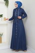 Dress 25021MTS1094-MS Dark Denim - Thumbnail