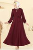 Dress 25029UKB139-MS Burgundy - Thumbnail