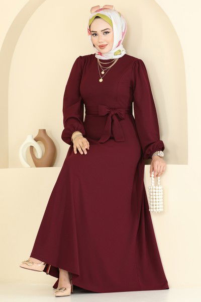 U.K.B. - Dress 25029UKB139-MS Burgundy