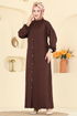 الفستان بني غامق 2603TPK1167-MS - Thumbnail