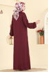 Dress 2603TPK1167-MS Burgundy - Thumbnail