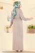 الفستان بيج 2604ERK1158-MS - Thumbnail