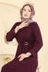Dress 2637MSZ1172-MS Burgundy - Thumbnail