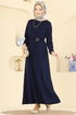 Dress 2637MSZ1172-MS Navy Blue - Thumbnail
