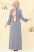 الفستان رمادي 2651SL432-MS - Thumbnail