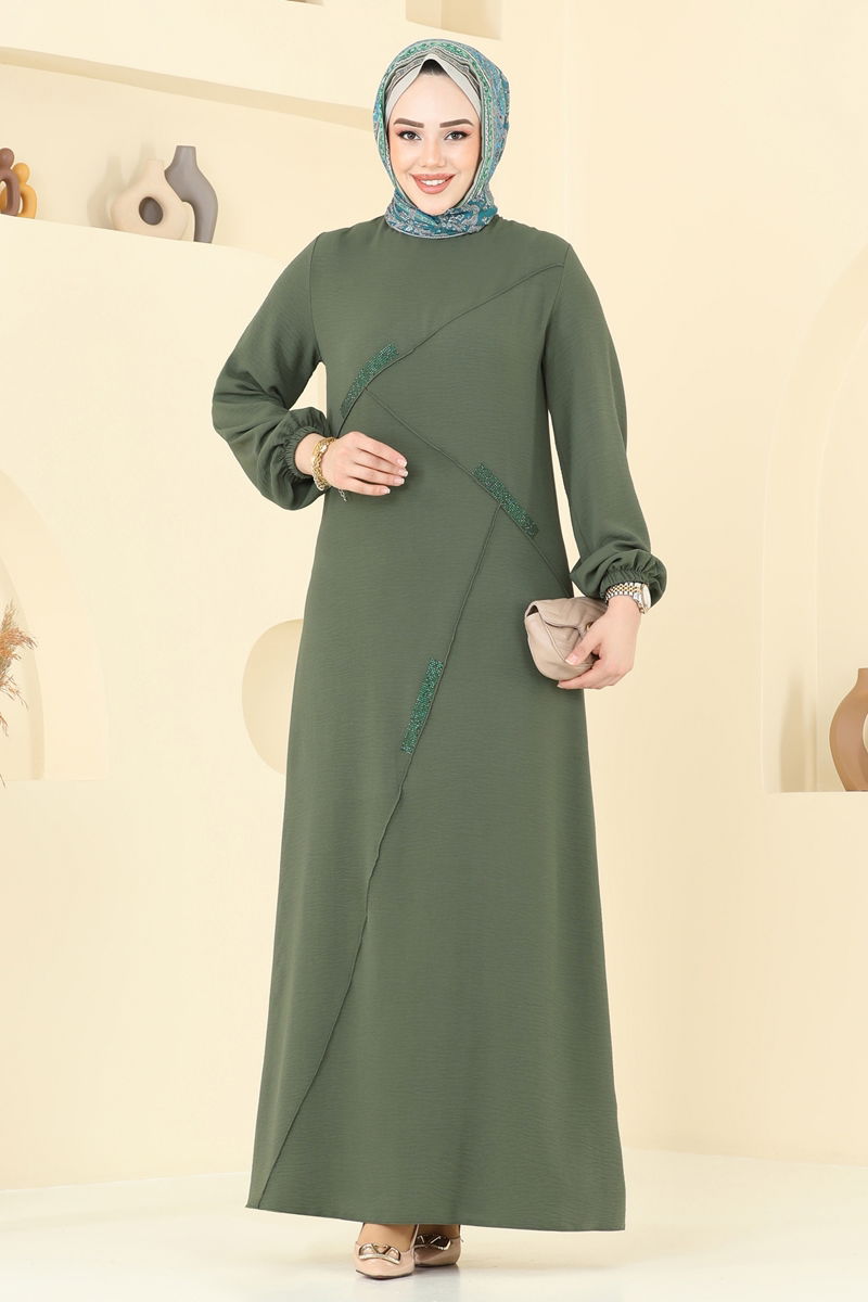 Dress 2651SL432-MS Khaki