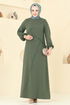 الفستان اخضر عفني 2651SL432-MS - Thumbnail