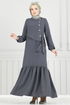 الفستان رمادي غامق 2680SL432-MS - Thumbnail