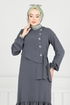 الفستان رمادي غامق 2680SL432-MS - Thumbnail