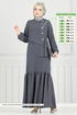 الفستان رمادي غامق 2680SL432-MS - Thumbnail