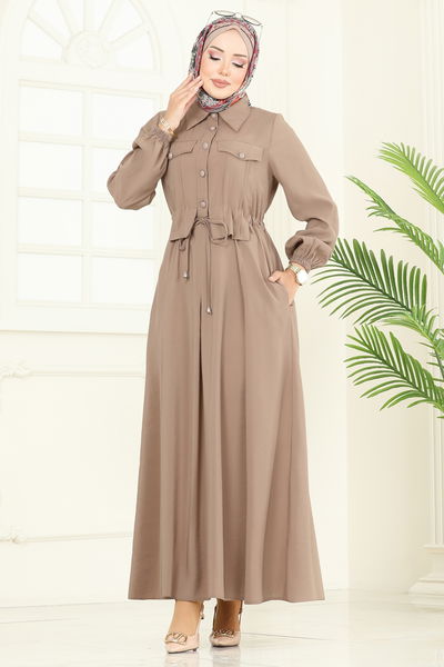 S.L. - الفستان بيج 2713SL432-MS - 386937