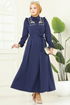 Dress 2725SL432-MS Navy Blue - Thumbnail