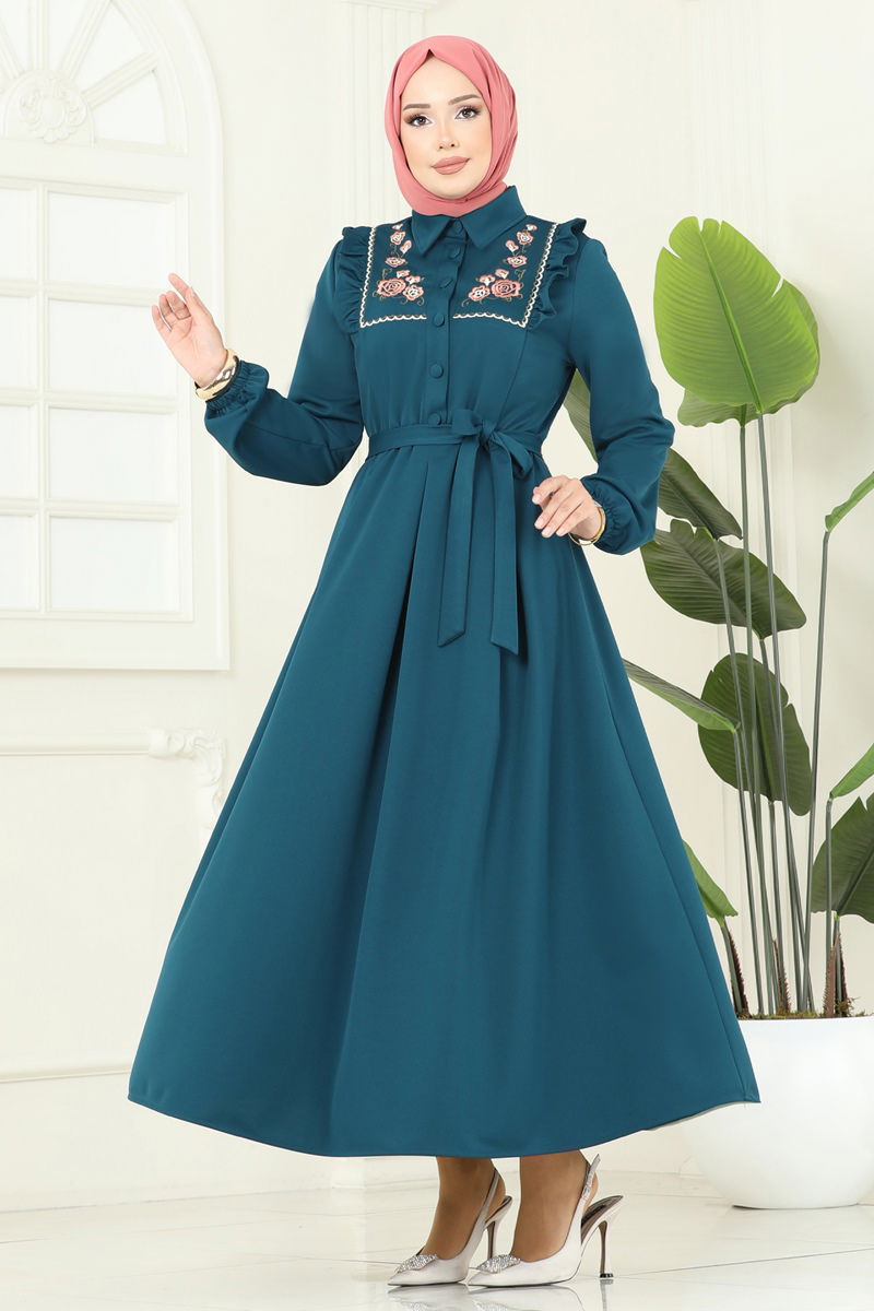 الفستان بترولي 2725SL432-MS