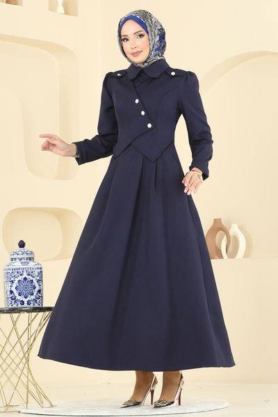 S.L. - Dress 2743SL432-MS Navy Blue - 395354