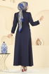 Dress 2743SL432-MS Navy Blue - Thumbnail