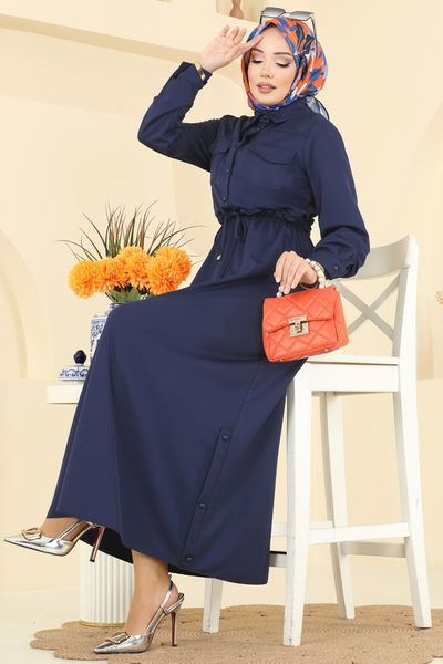 S.L. - Dress 2744SL432-MS Navy Blue - 407705