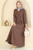 S.L. - الفستان بيج غامق 2746SL432-MS