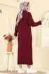 Dress 2752AYD574-MS Burgundy - Thumbnail