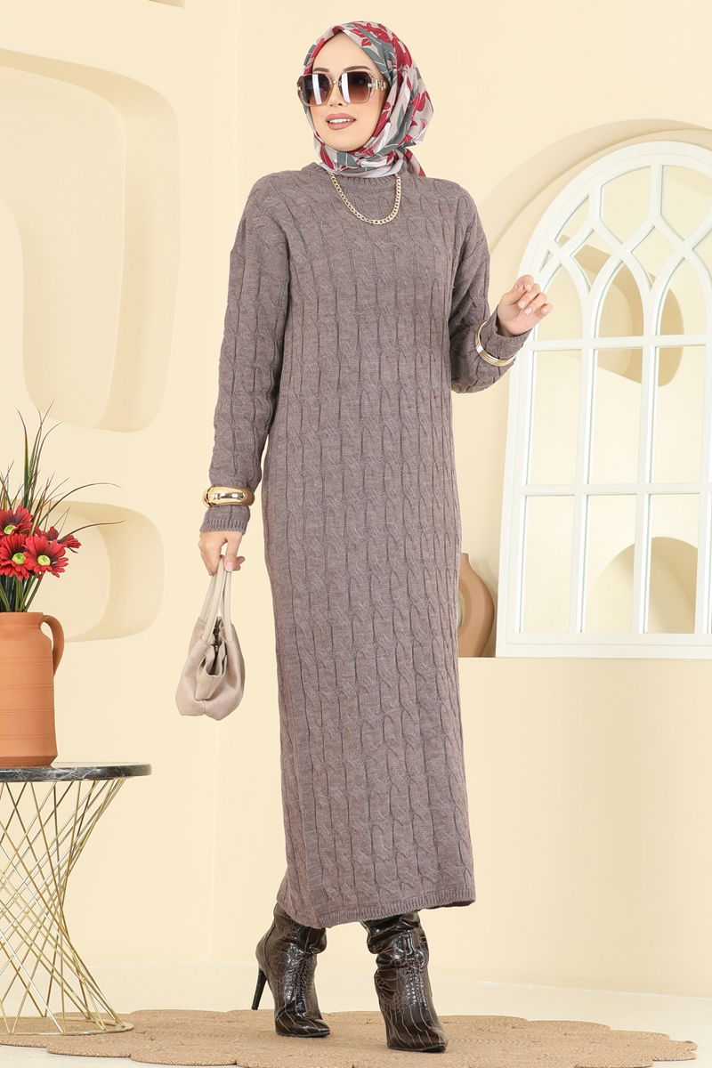 الفستان بيج غامق 2752AYD574-MS