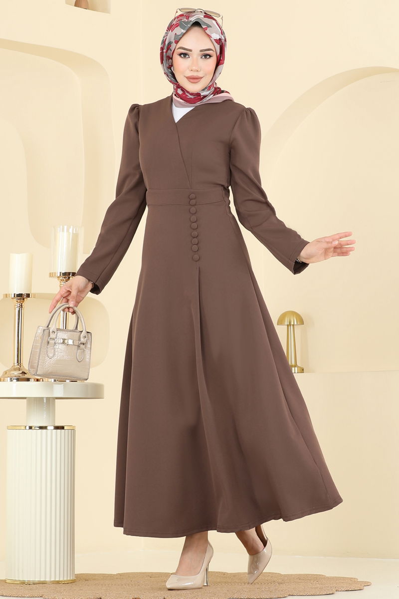 الفستان بيج غامق 2754SL432-MS