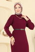 Dress 2761AYD574-MS Burgundy - Thumbnail