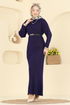 Dress 2761AYD574-MS Navy Blue - Thumbnail