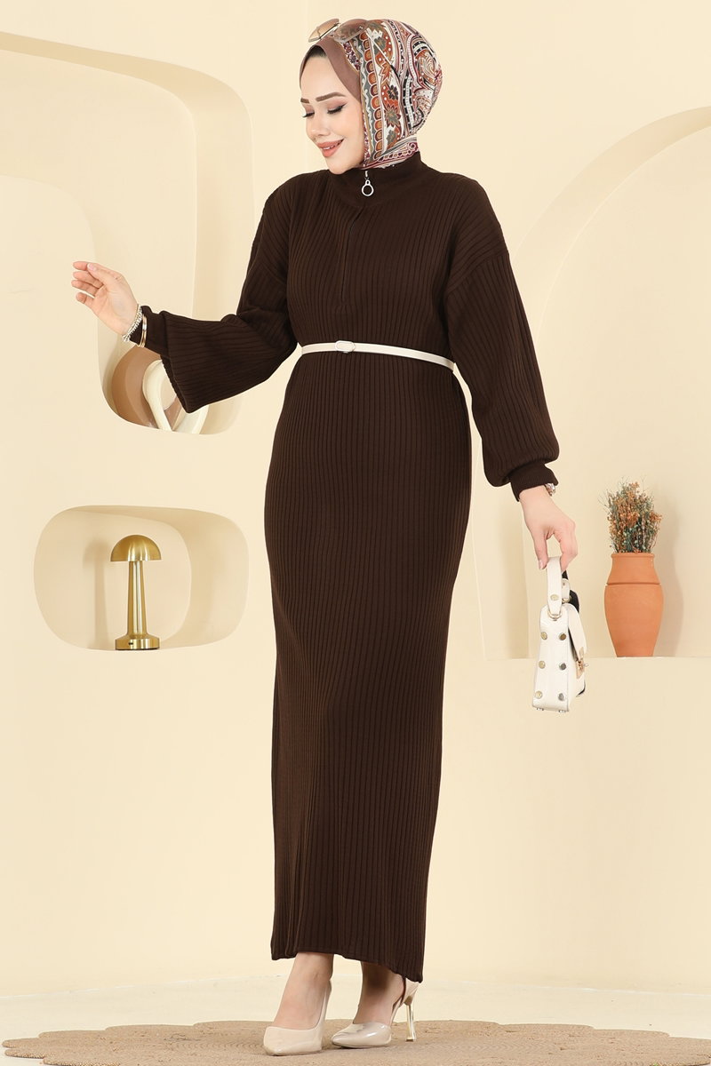 الفستان بني 2770AYD574-MS