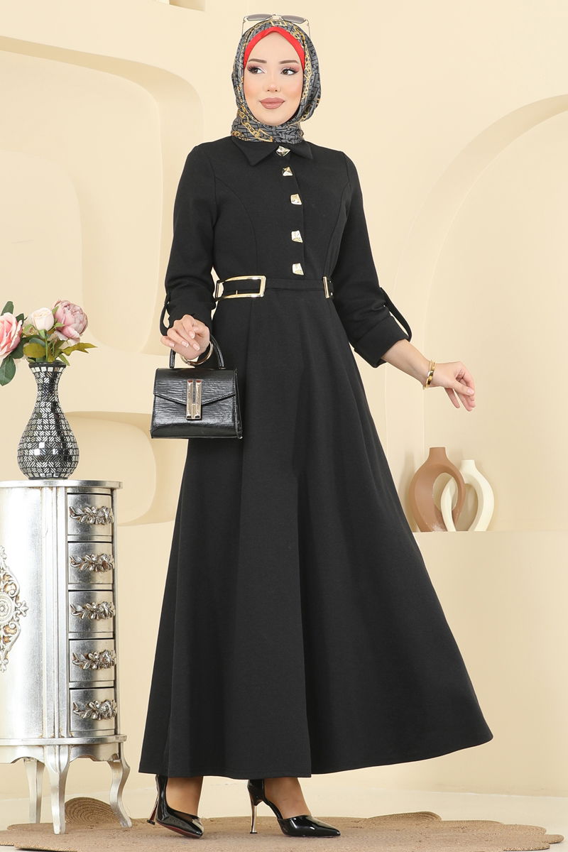 الفستان رمادي غامق 2770SL432-MS