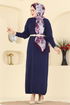 Dress 2772AYD574-MS Navy Blue - Thumbnail
