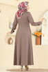 الفستان بيج غامق 2772SL432-MS - Thumbnail