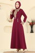 Dress 2774SL432-MS Burgundy - Thumbnail