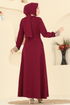 Dress 2774SL432-MS Burgundy - Thumbnail