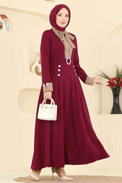 S.L. - الفستان خمري 2774SL432-MS - 418466