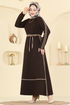 الفستان بني غامق 2781SL432-MS - Thumbnail