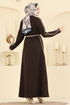 الفستان بني غامق 2781SL432-MS - Thumbnail