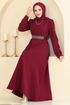 Dress 2788SL432-MS Burgundy - Thumbnail