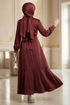 Dress 2789AYD969-M Burgundy - Thumbnail